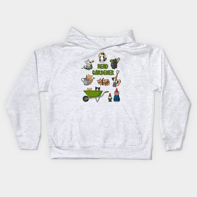 Head gardener Kids Hoodie by Doodlecats 